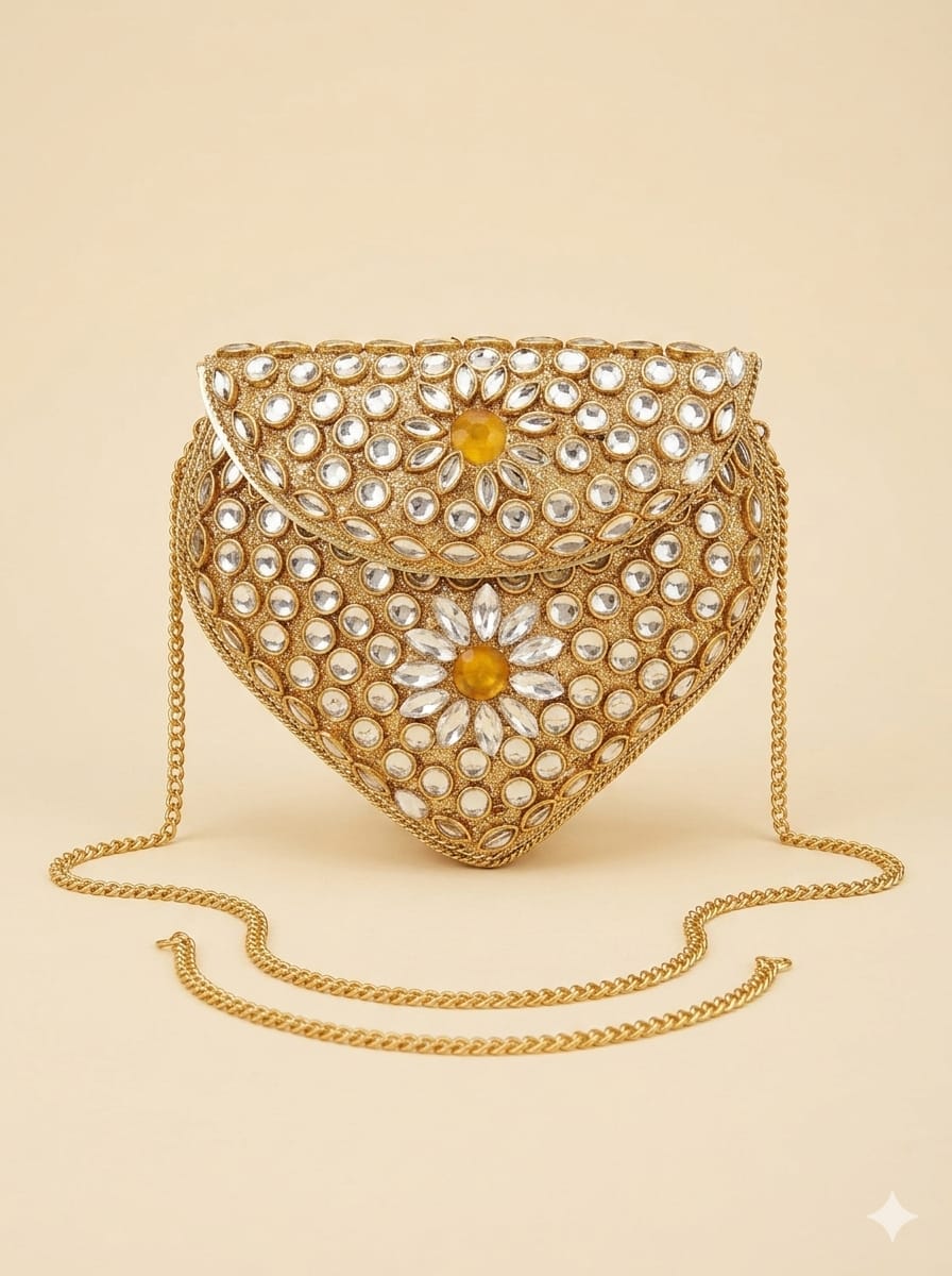 VRPS Metal Clutch | Handcrafted Ethnic Bag | SWIS-5536