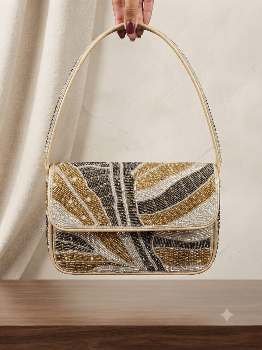 VRPS Beaded Clutch | Handcrafted Ethnic Bag | SWIS-5588