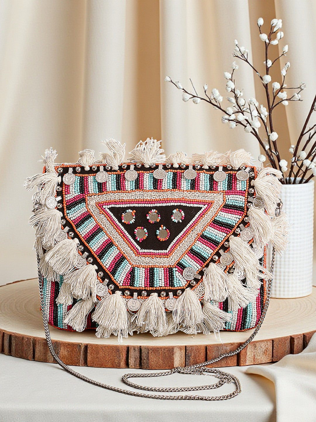 Handcrafted Banjara Boho Bag SWIS-560 | VRPS Handicrafts | Indian Ethnic Bag