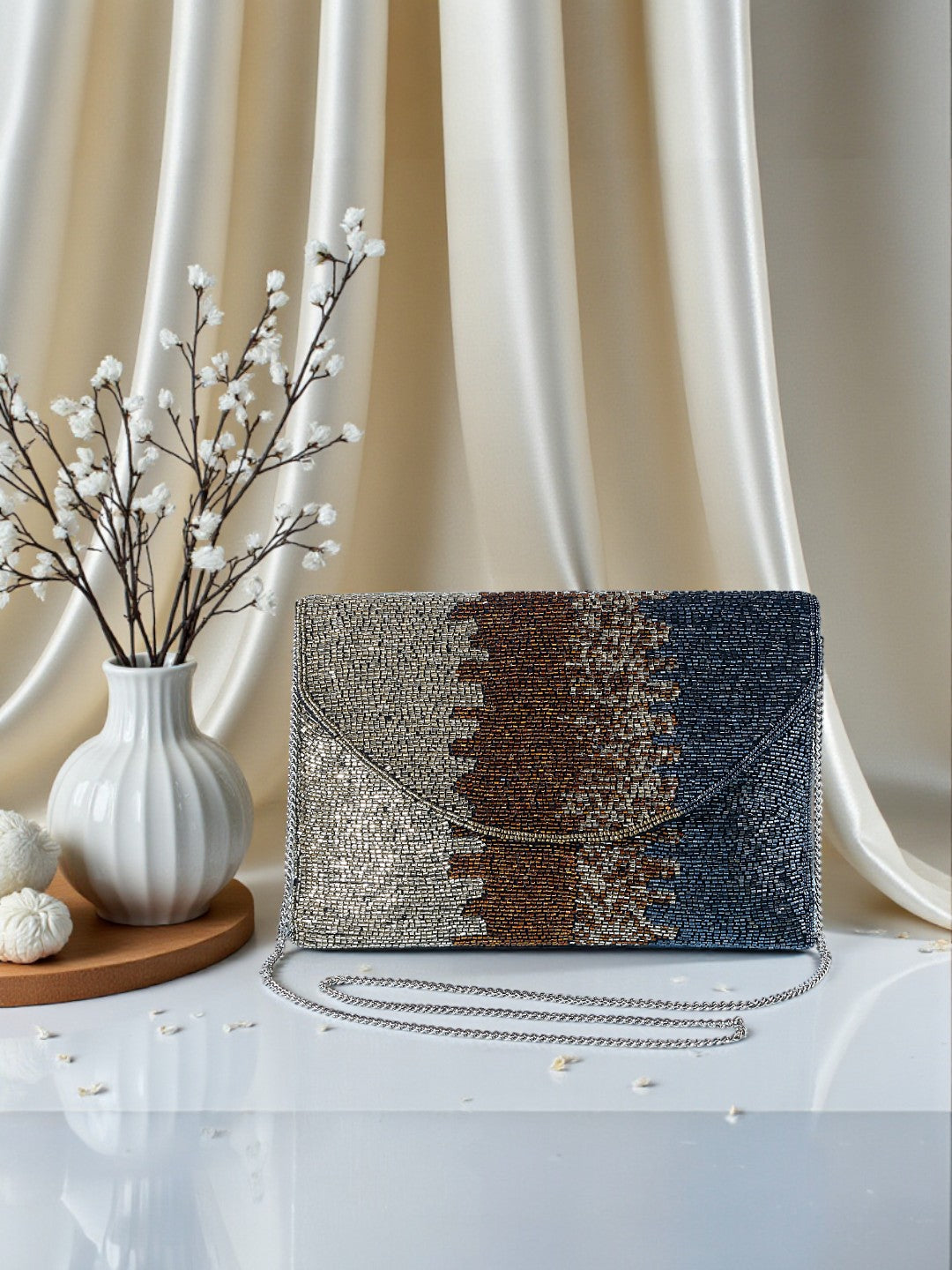 VRPS Beaded Clutch | Handcrafted Ethnic Bag | SWIS-563