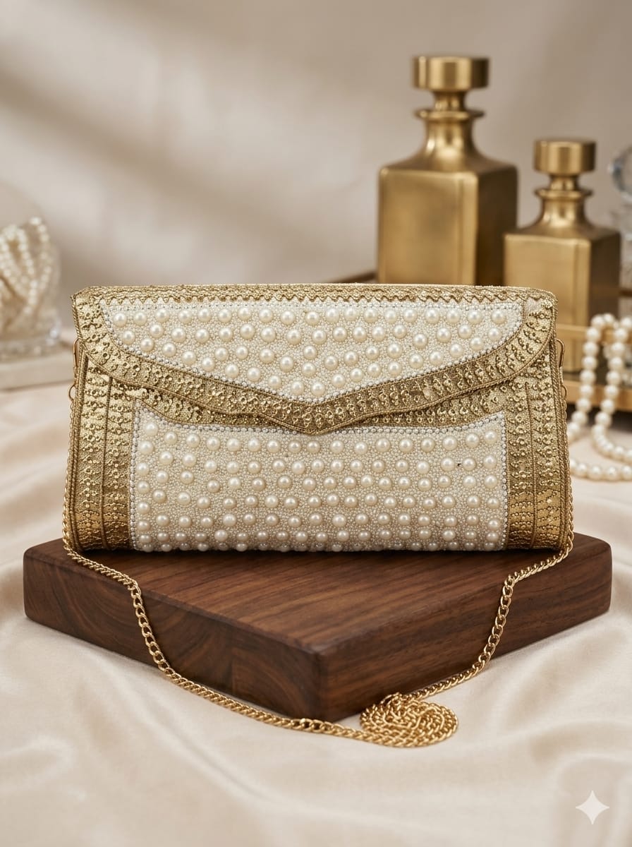 VRPS Metal Clutch | Handcrafted Ethnic Bag | SWIS-5636