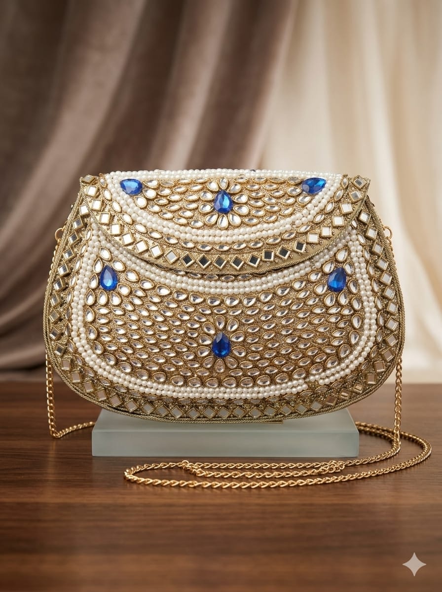 VRPS Metal Clutch | Handcrafted Ethnic Bag | SWIS-5639