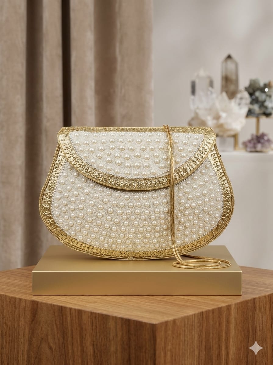 VRPS Metal Clutch | Handcrafted Ethnic Bag | SWIS-5641