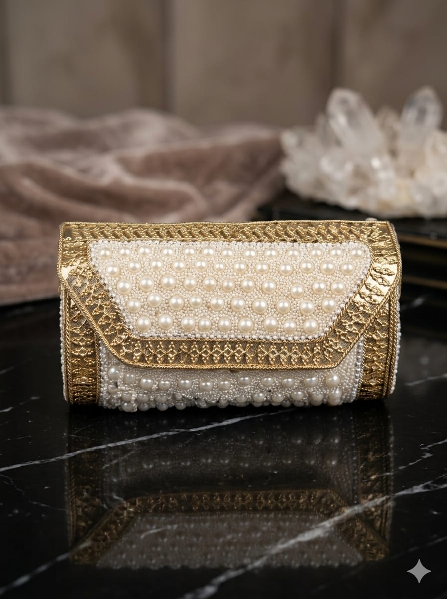 VRPS Metal Clutch | Handcrafted Ethnic Bag | SWIS-5643