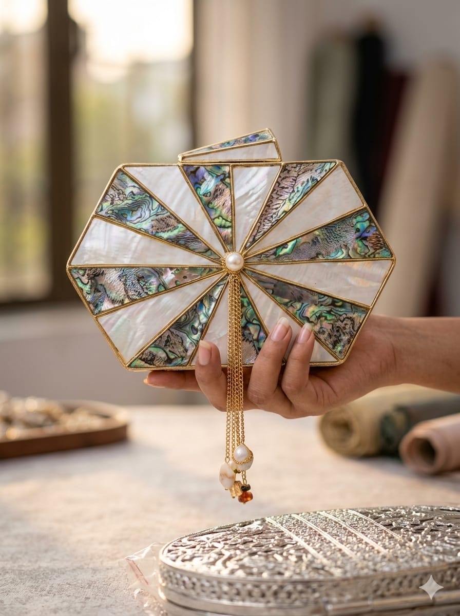 VRPS MOP Clutch | Handcrafted Ethnic Bag | SWIS-5682