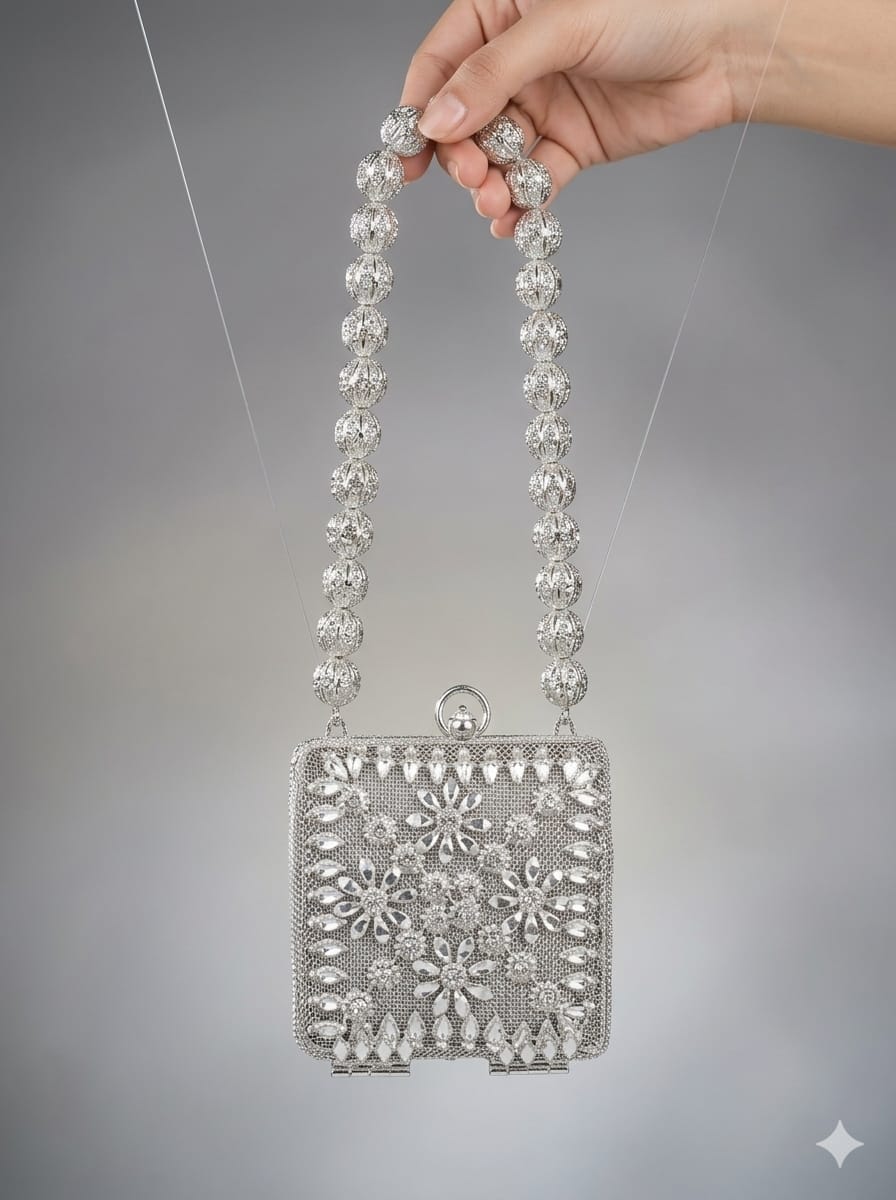 VRPS Metal Clutch | Handcrafted Ethnic Bag | SWIS-5687