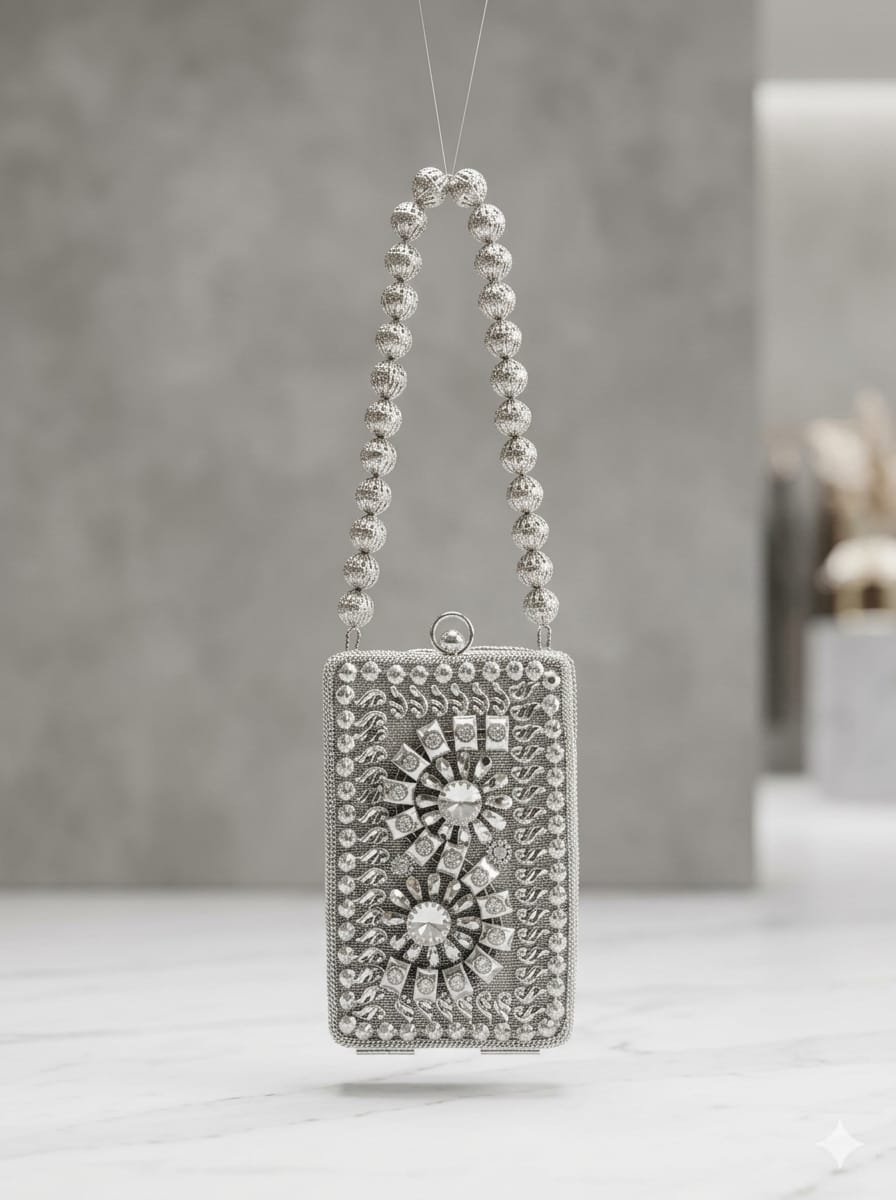 VRPS Metal Clutch | Handcrafted Ethnic Bag | SWIS-5690