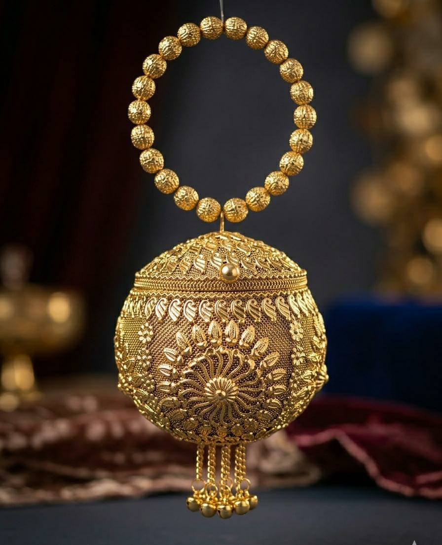 VRPS Metal Clutch | Handcrafted Ethnic Bag | SWIS-5697