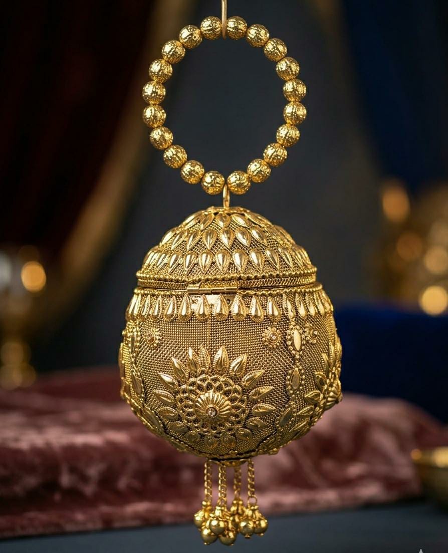 VRPS Metal Clutch | Handcrafted Ethnic Bag | SWIS-5698