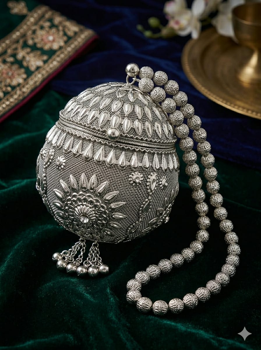 VRPS Metal Clutch | Handcrafted Ethnic Bag | SWIS-5702