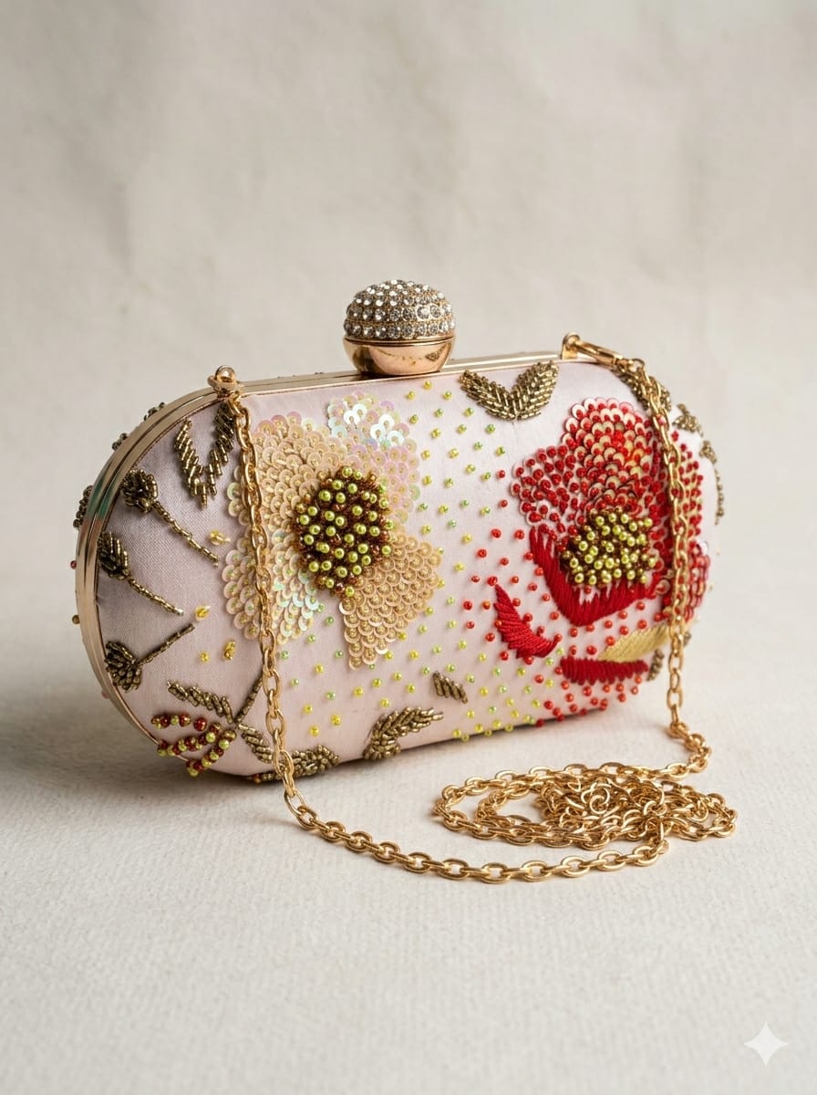 Indira Embroidered Clutch - SWIS-5799
