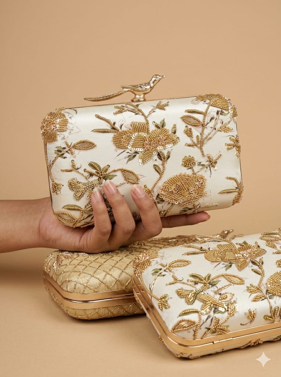 Drishti Printed Embroidered Clutch - SWIS-5884