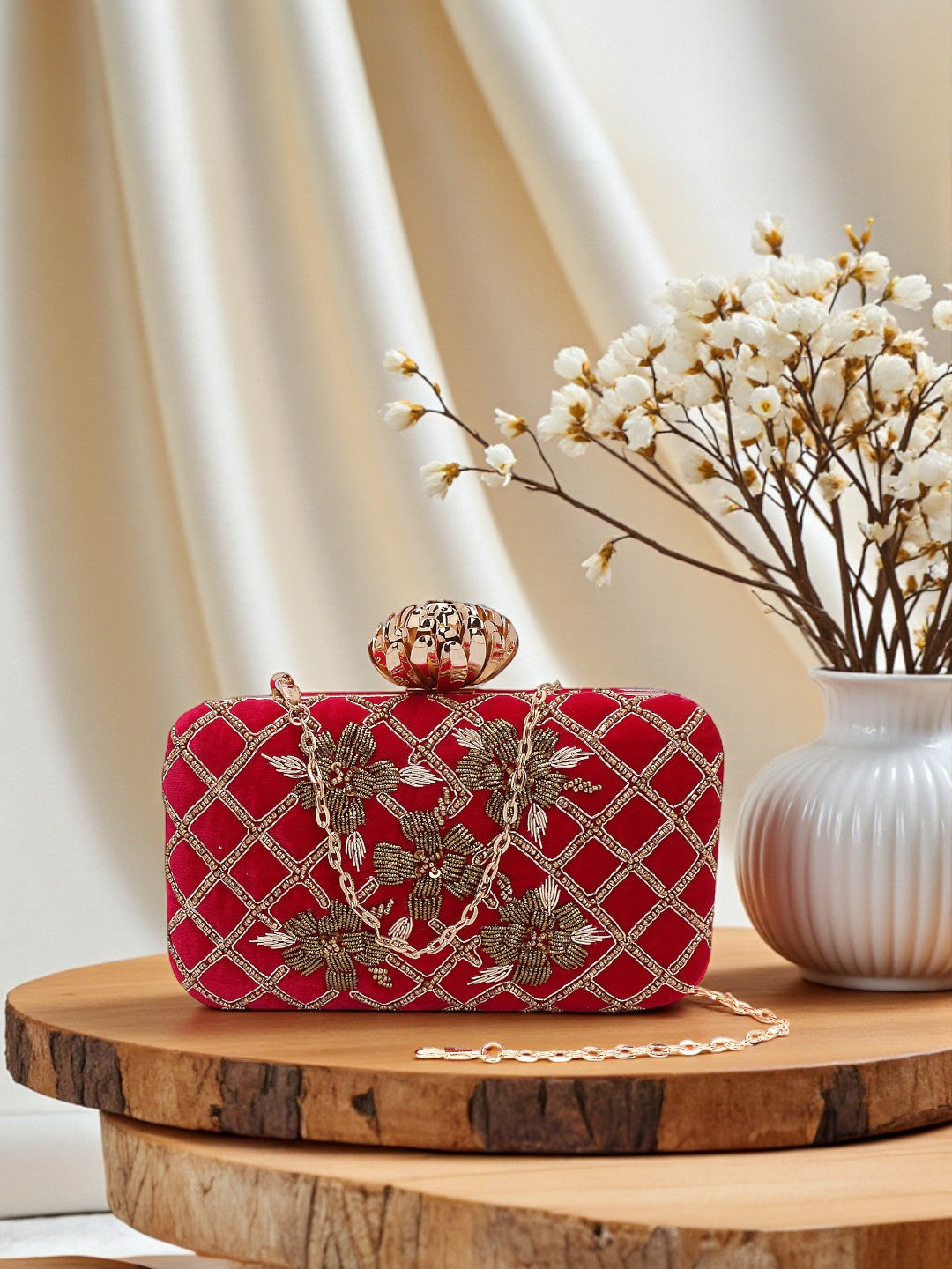 VRPS Embroidered Clutch | Handcrafted Ethnic Bag | SWIS-590