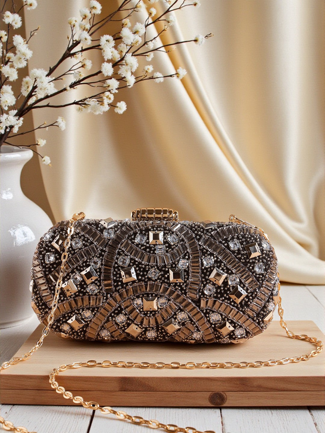 VRPS Embroidered Clutch | Handcrafted Ethnic Bag | SWIS-591