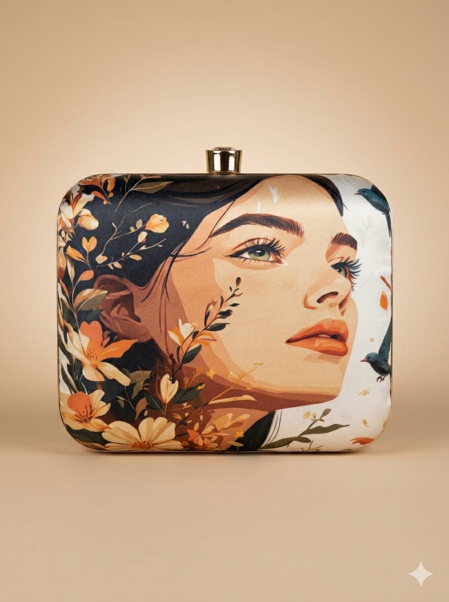 Trisha Printed Clutch - SWIS-6028