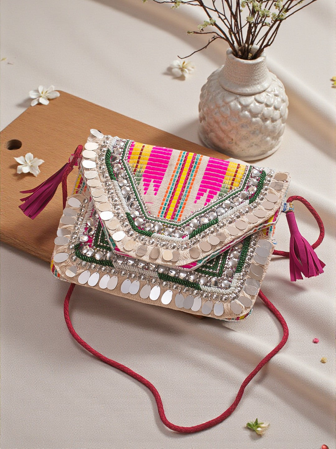 Handcrafted Banjara Boho Bag SWIS-642 | VRPS Handicrafts | Indian Ethnic Bag
