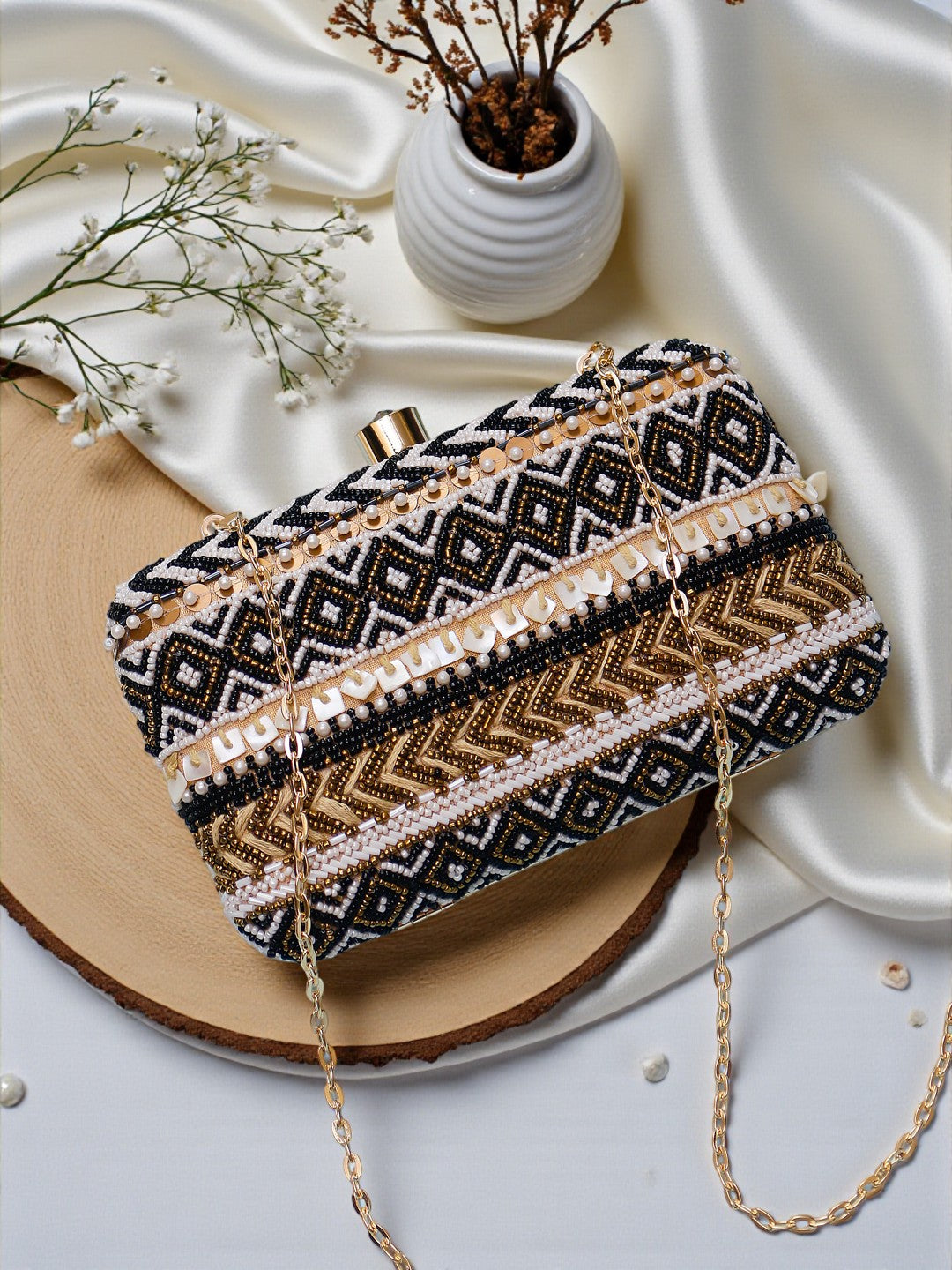 VRPS Embroidered Clutch | Handcrafted Ethnic Bag | SWIS-648