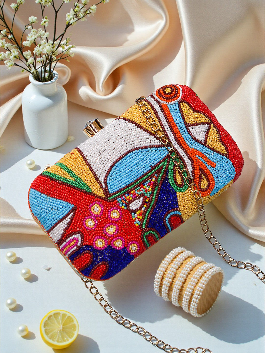 VRPS Embroidered Clutch | Handcrafted Ethnic Bag | SWIS-672