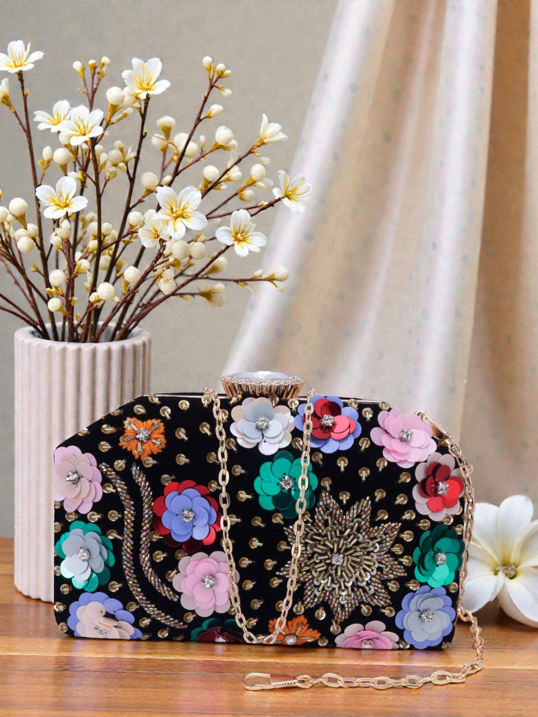 VRPS Embroidered Clutch | Handcrafted Ethnic Bag | SWIS-706