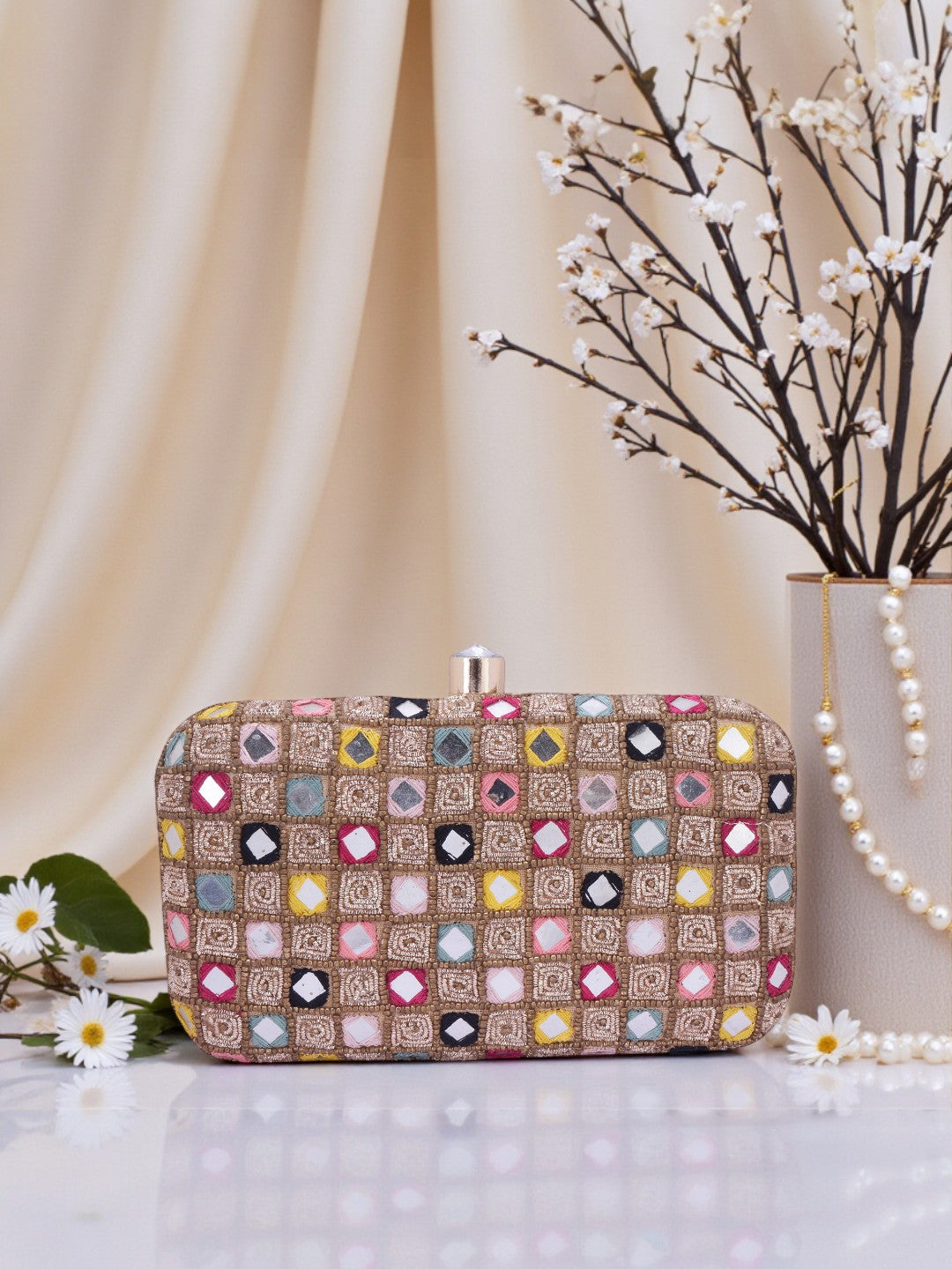 VRPS Embroidered Clutch | Handcrafted Ethnic Bag | SWIS-716