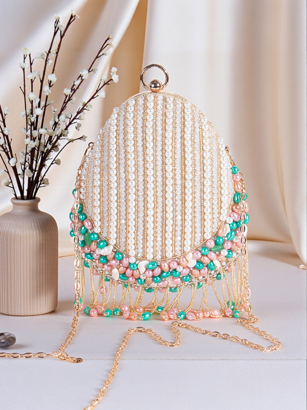 VRPS Embroidered Clutch | Handcrafted Ethnic Bag | SWIS-723