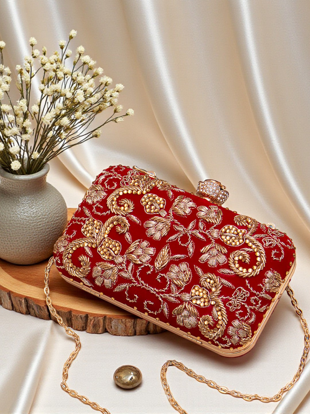 VRPS Embroidered Clutch | Handcrafted Ethnic Bag | SWIS-743