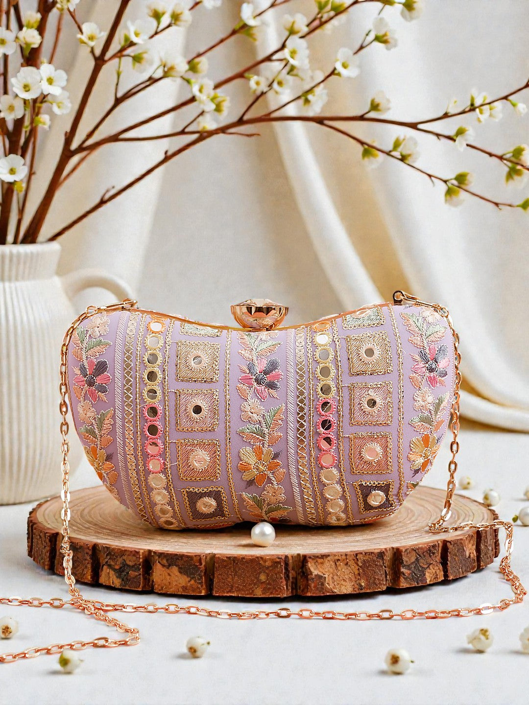 VRPS Embroidered Clutch | Handcrafted Ethnic Bag | SWIS-807