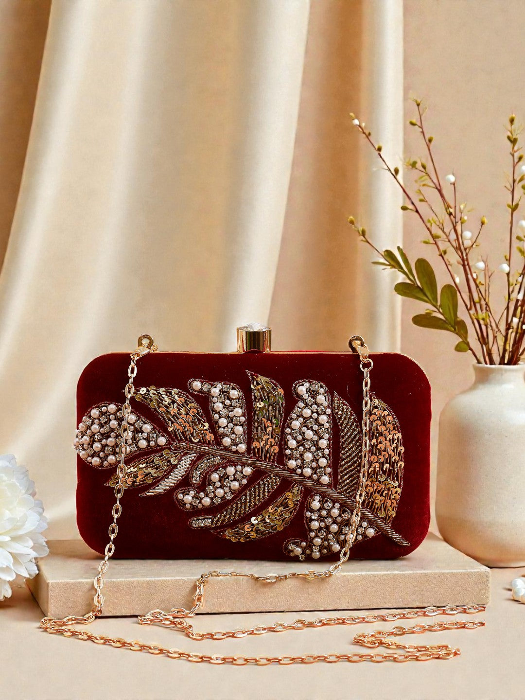 VRPS Embroidered Clutch | Handcrafted Ethnic Bag | SWIS-810