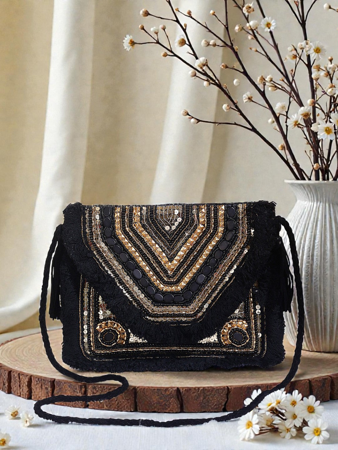Handcrafted Banjara Boho Bag SWIS-845 | VRPS Handicrafts | Indian Ethnic Bag