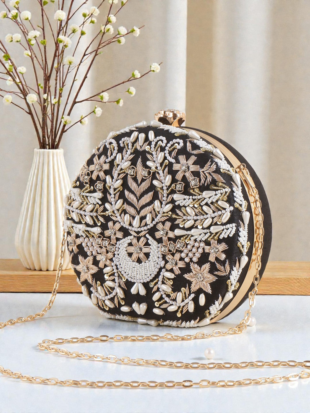 VRPS Embroidered Clutch | Handcrafted Ethnic Bag | SWIS-874