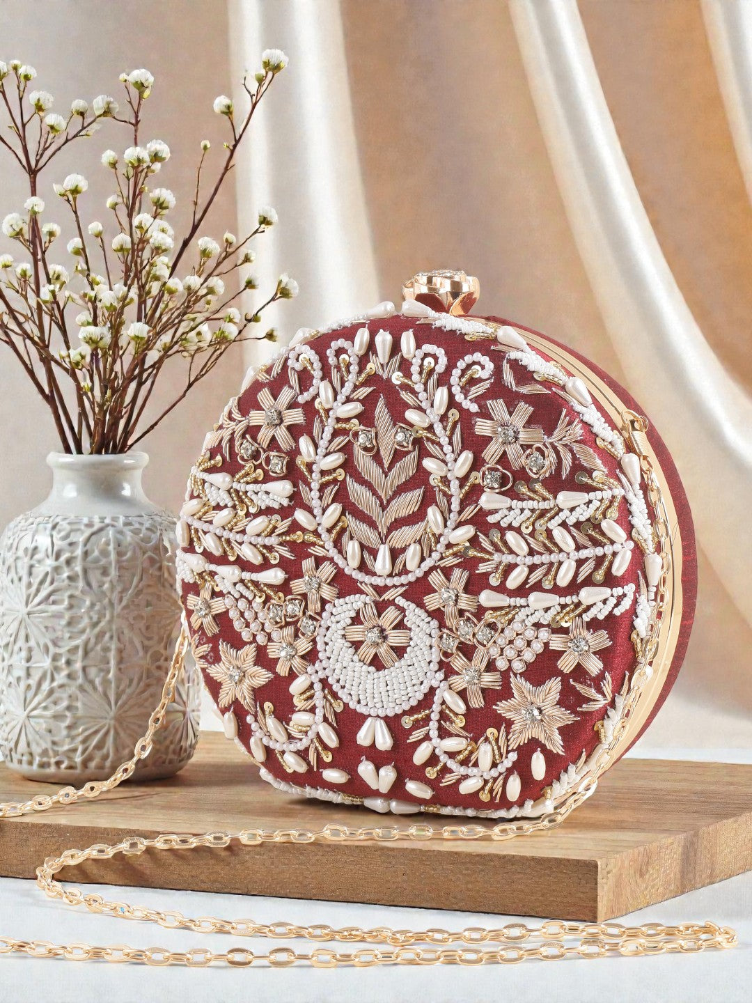 VRPS Embroidered Clutch | Handcrafted Ethnic Bag | SWIS-875