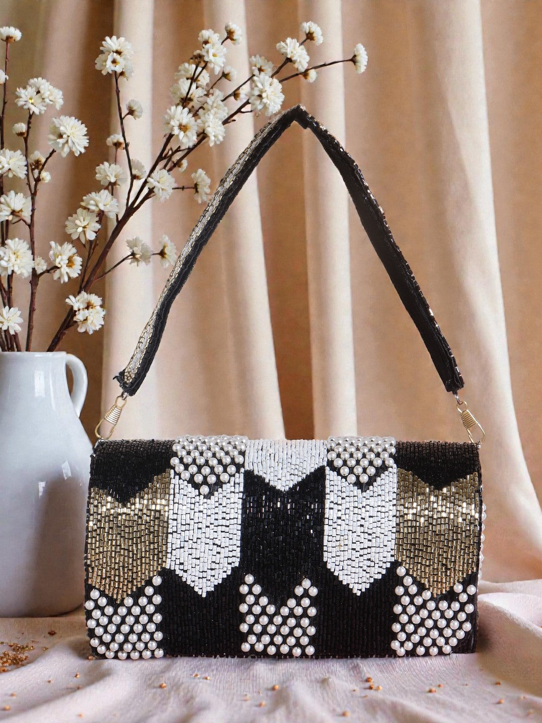 Handcrafted Flap Bag SWIS-893 | VRPS Handicrafts | Indian Ethnic Bag