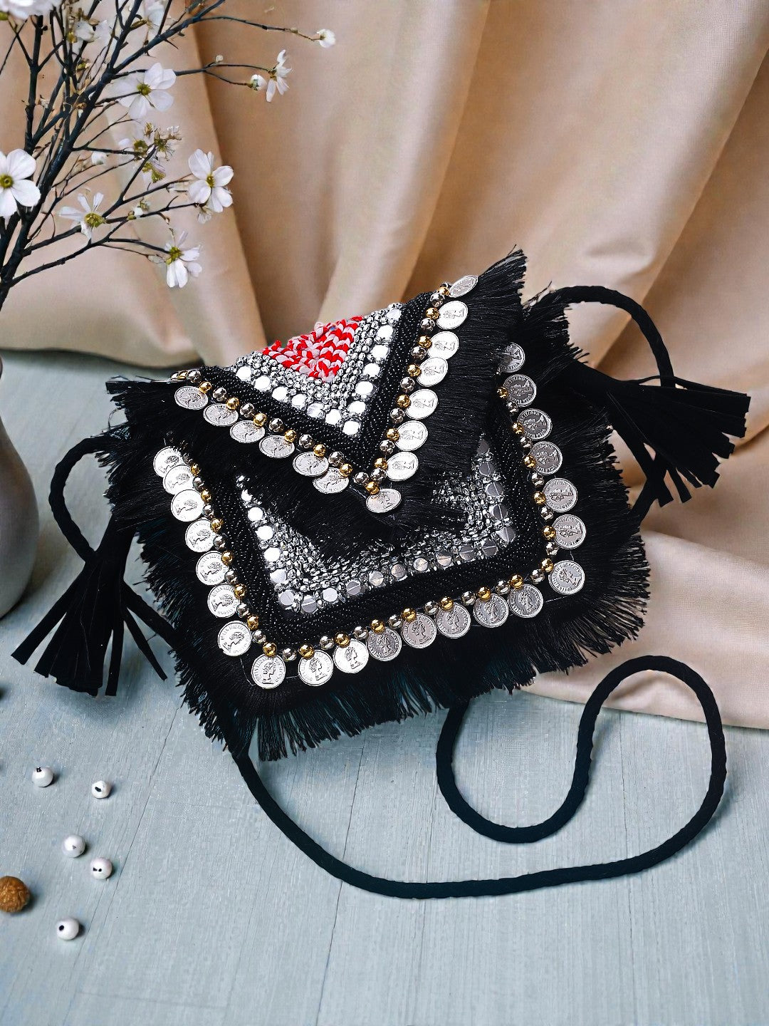 Handcrafted Banjara Boho Bag SWIS-898 | VRPS Handicrafts | Indian Ethnic Bag
