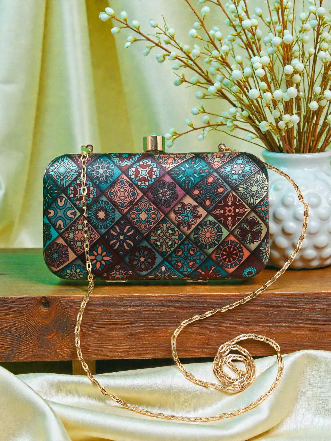 VRPS Printed Clutch | Handcrafted Ethnic Bag | SWIS-909