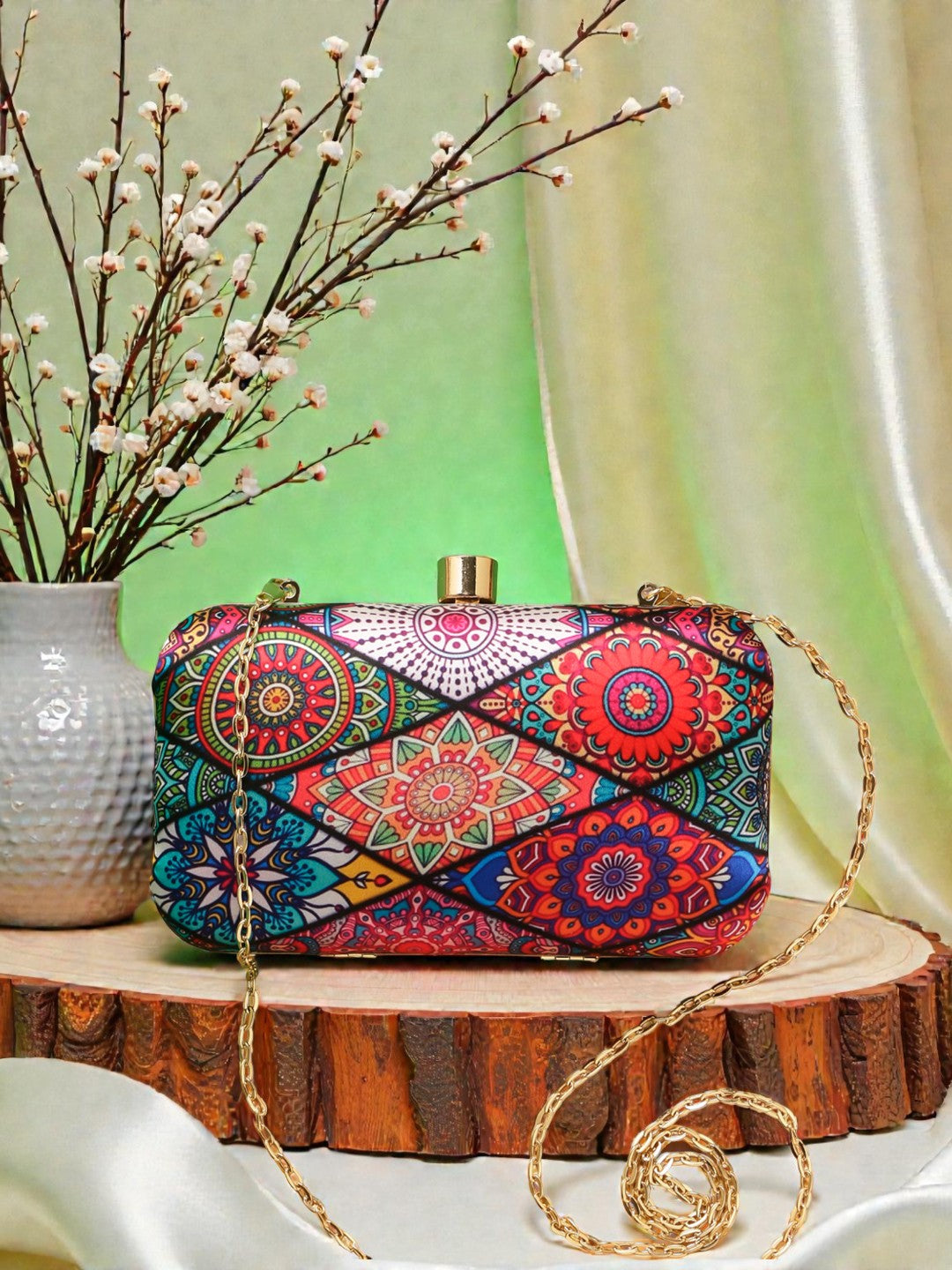 VRPS Printed Clutch | Handcrafted Ethnic Bag | SWIS-910