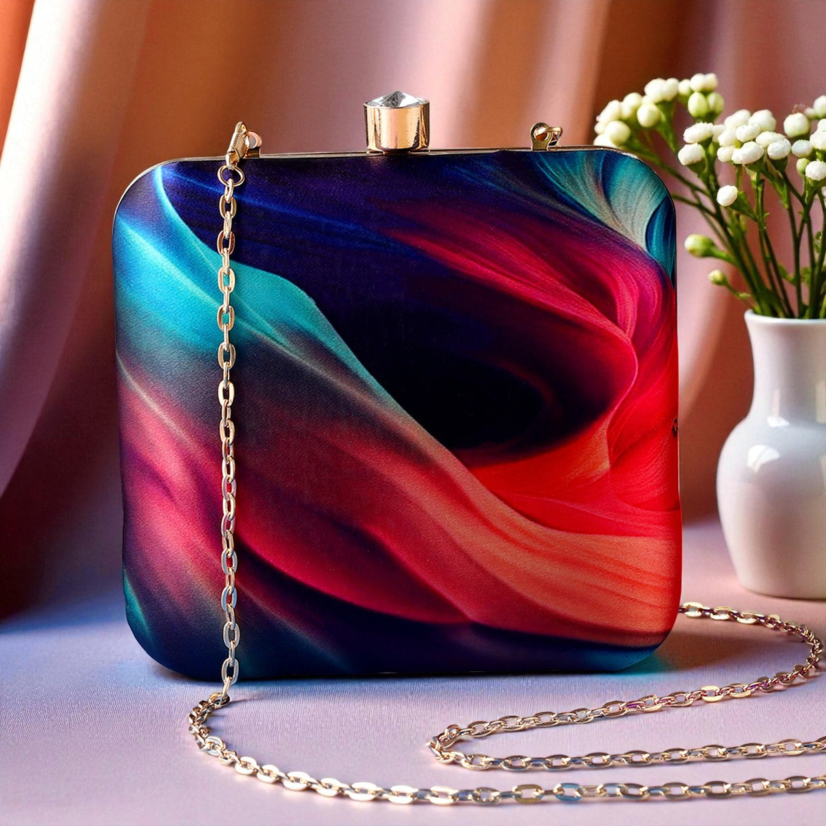 VRPS Printed Clutch | Handcrafted Ethnic Bag | SWIS-916 | Additional Angle