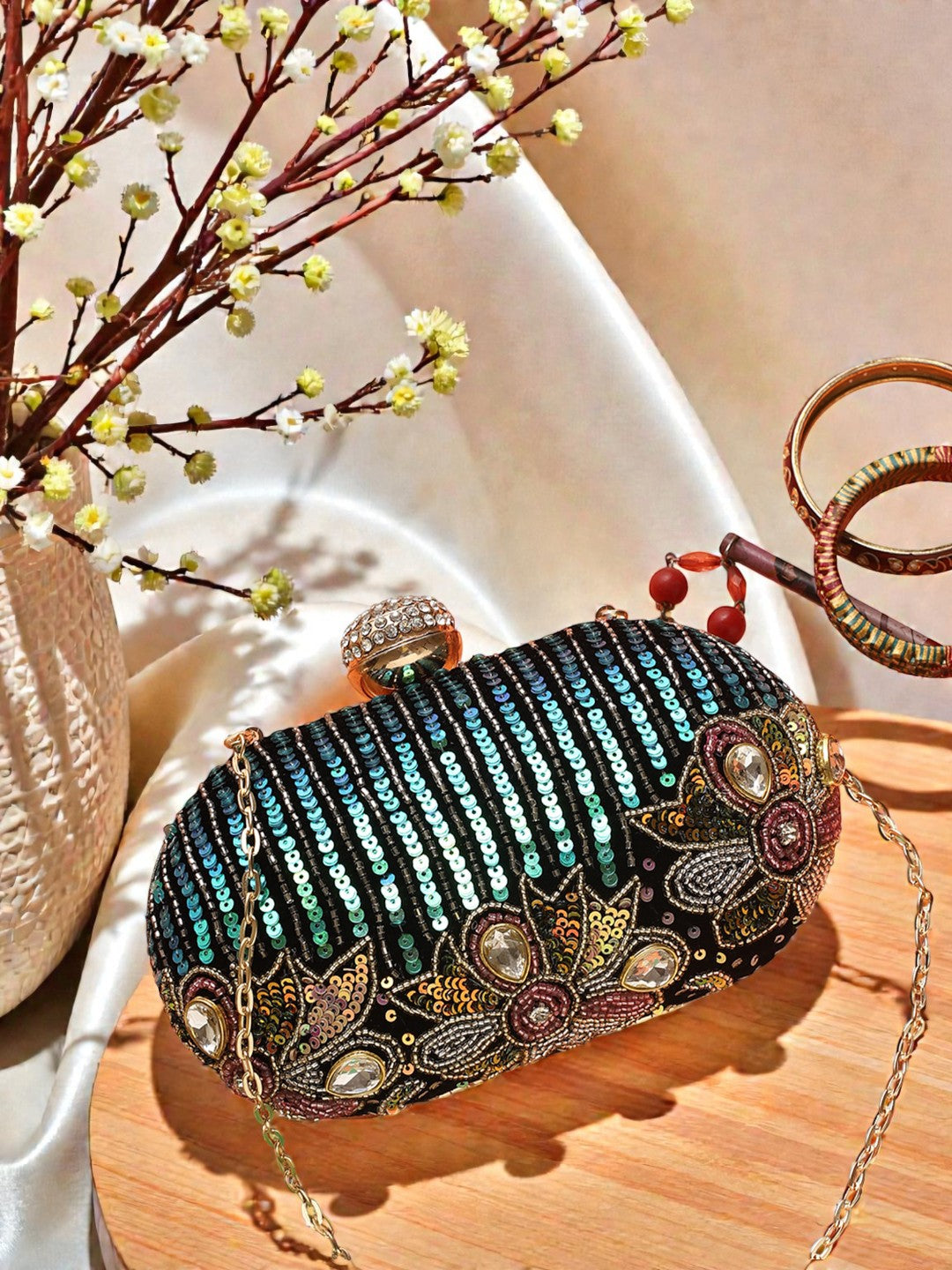 VRPS Embroidered Clutch | Handcrafted Ethnic Bag | SWIS-927