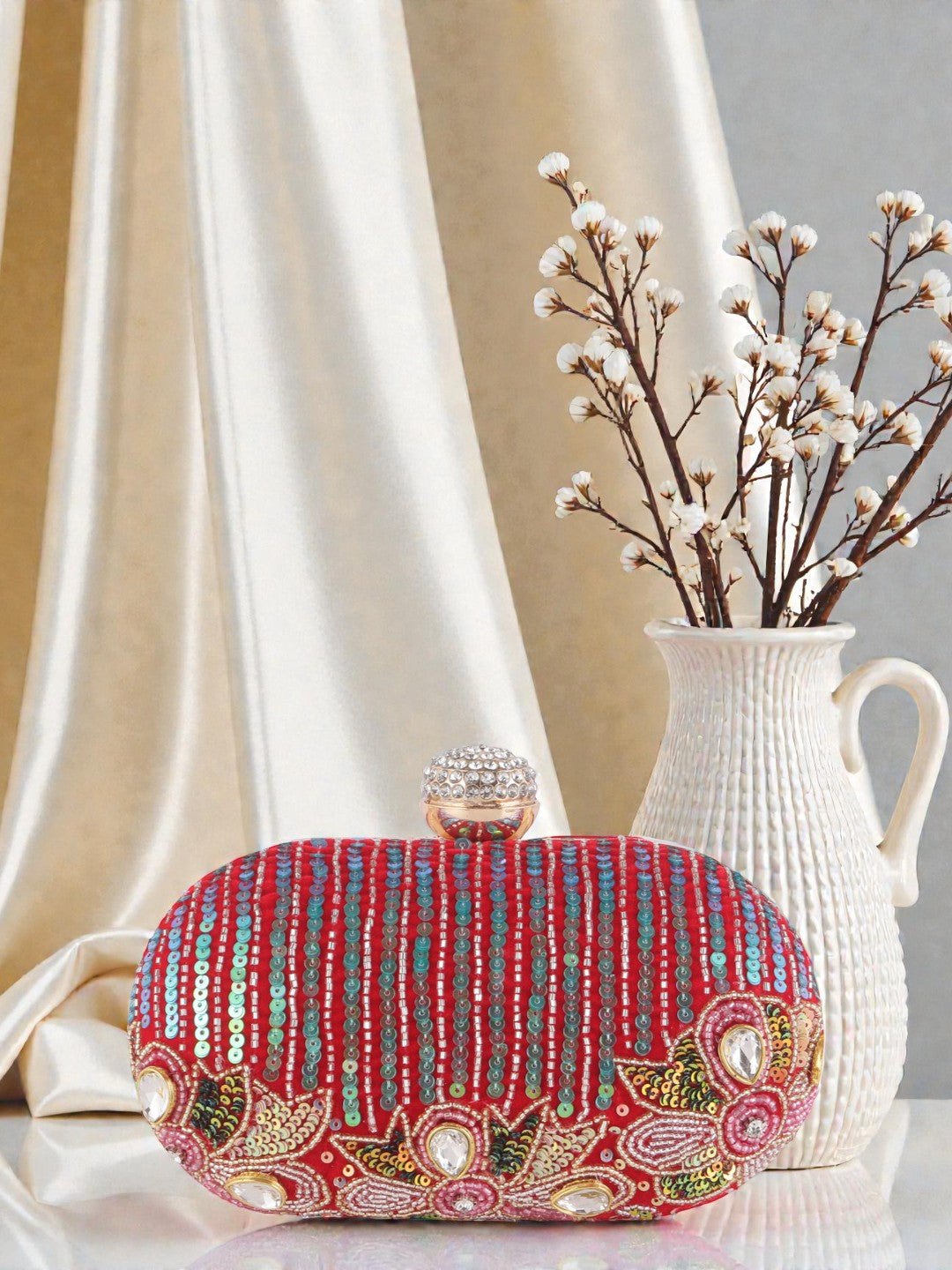 VRPS Embroidered Clutch | Handcrafted Ethnic Bag | SWIS-930
