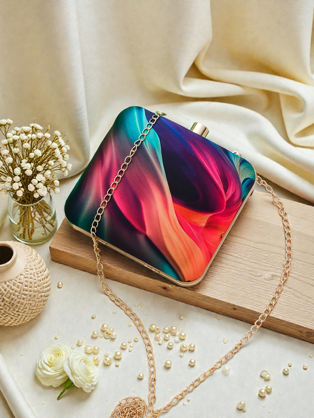 VRPS Printed Clutch | Handcrafted Ethnic Bag | SWIS-958
