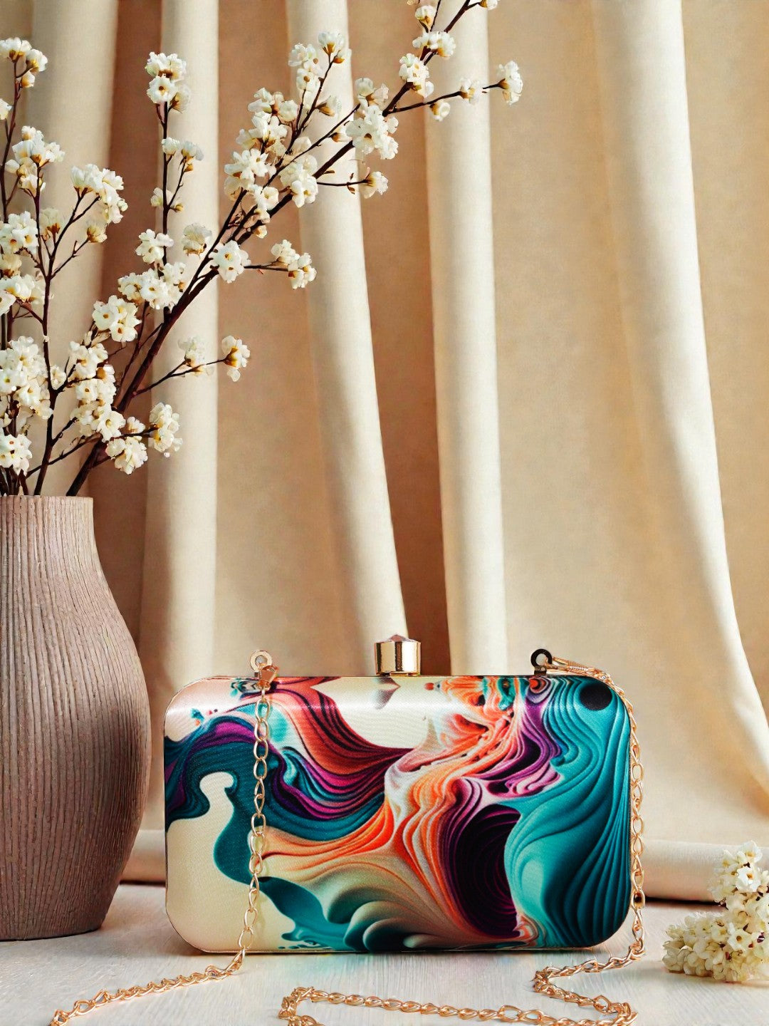 VRPS Printed Clutch | Handcrafted Ethnic Bag | SWIS-980
