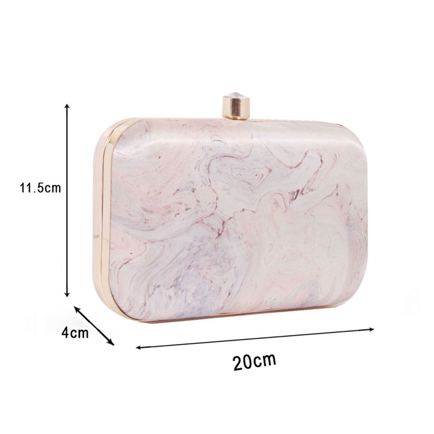 Swisni abstract nude shade printed clutch