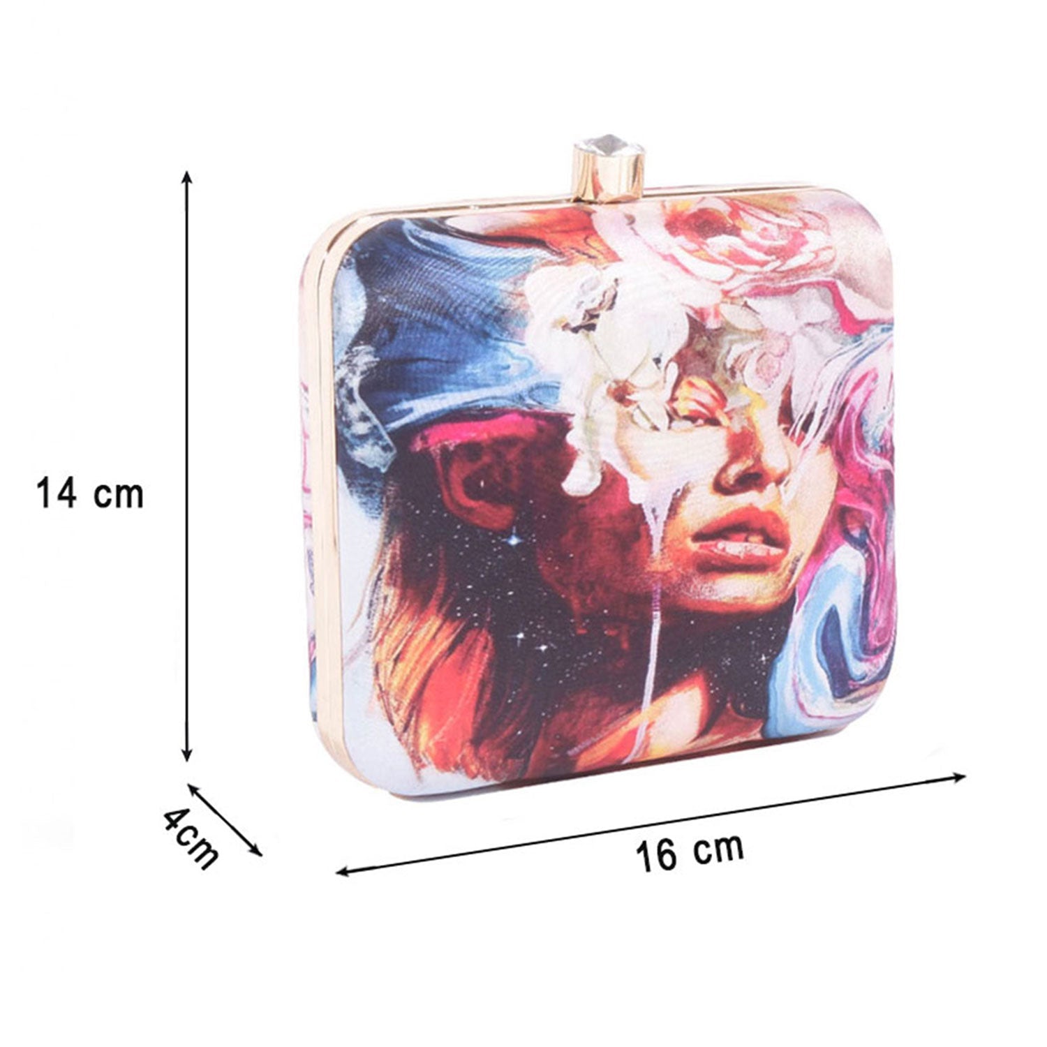Printed lady clutch bag