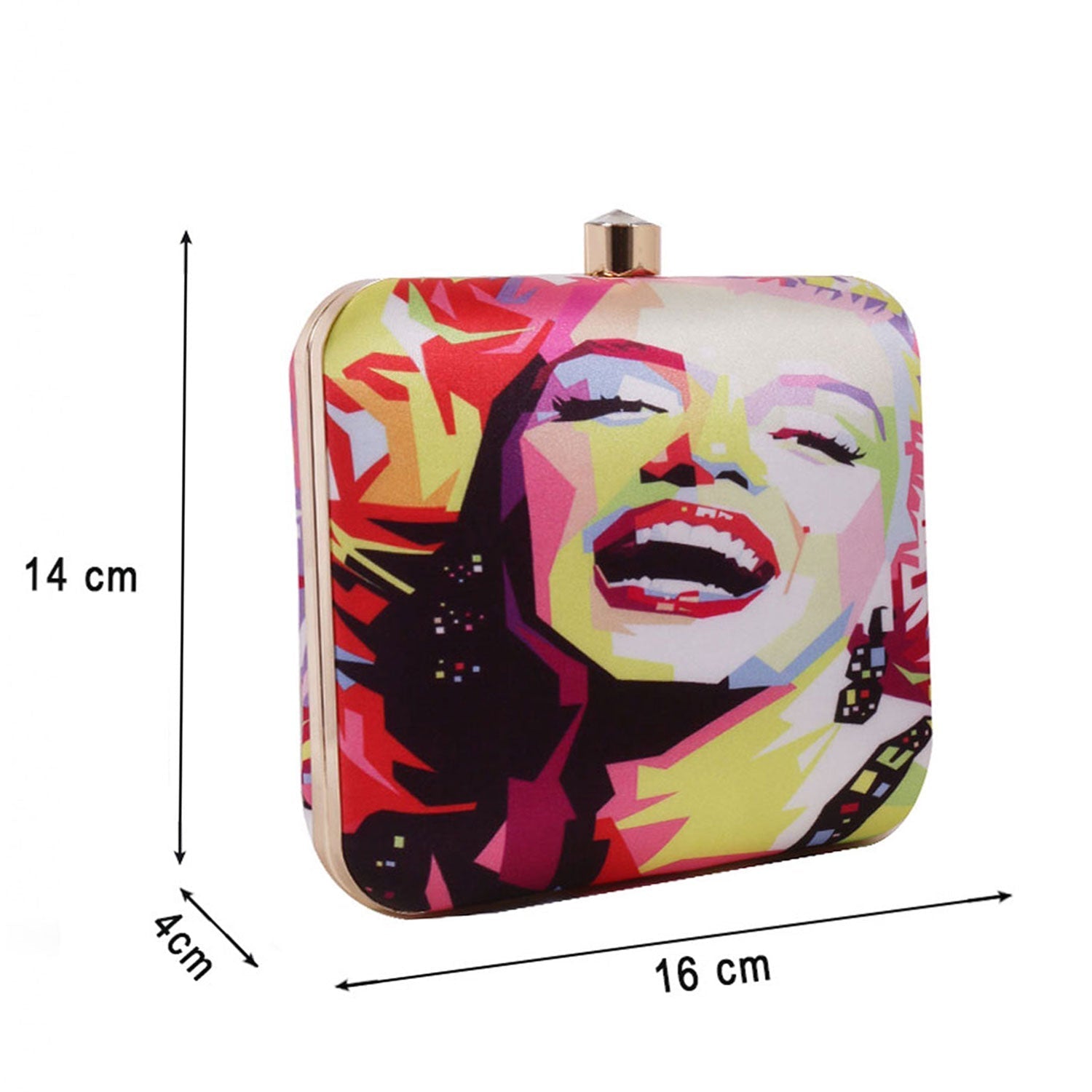 Casual Girl Laugh Pink Square Box Clutch for Women & Girls