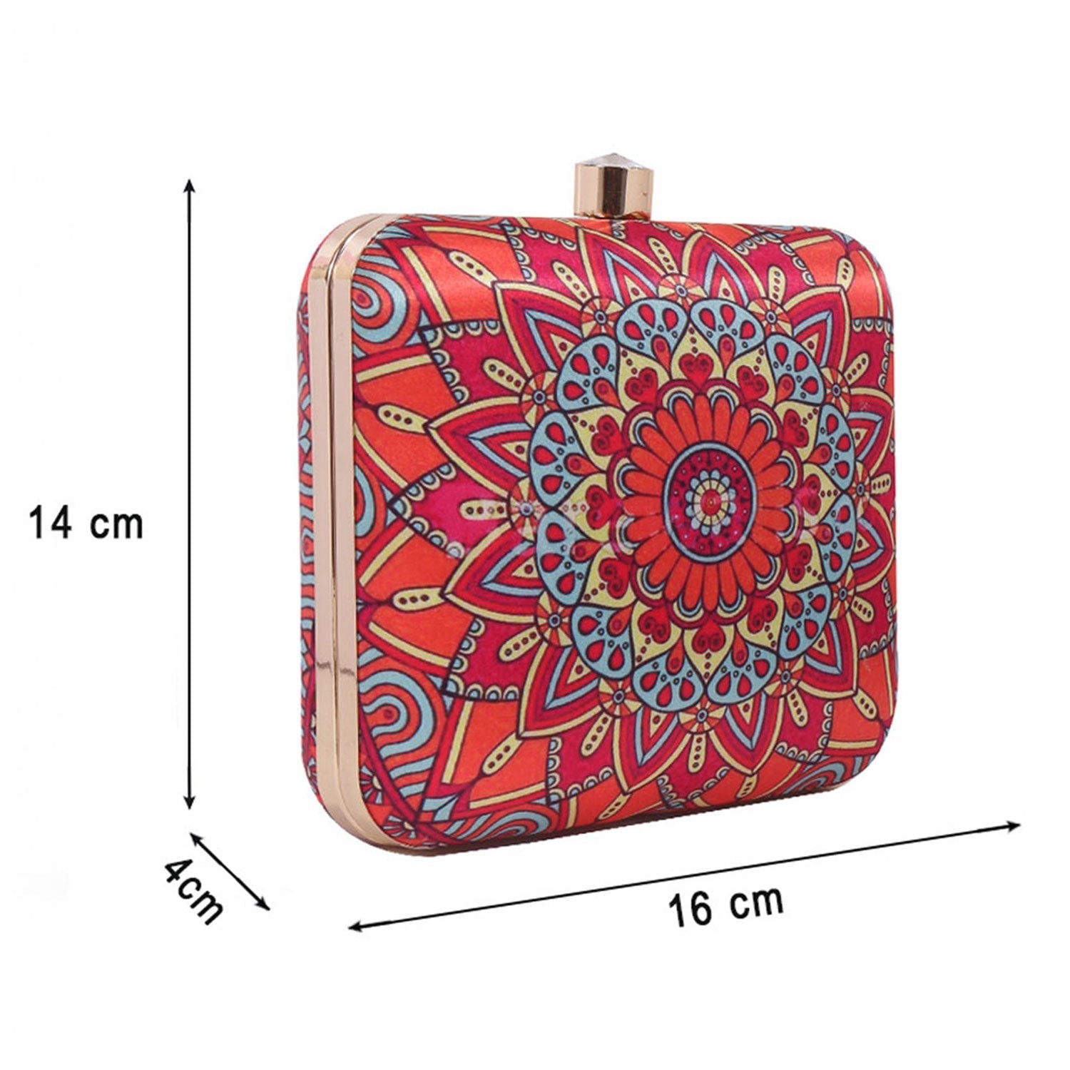 Mandala Digital Print Satin Clutch for Women & Girls