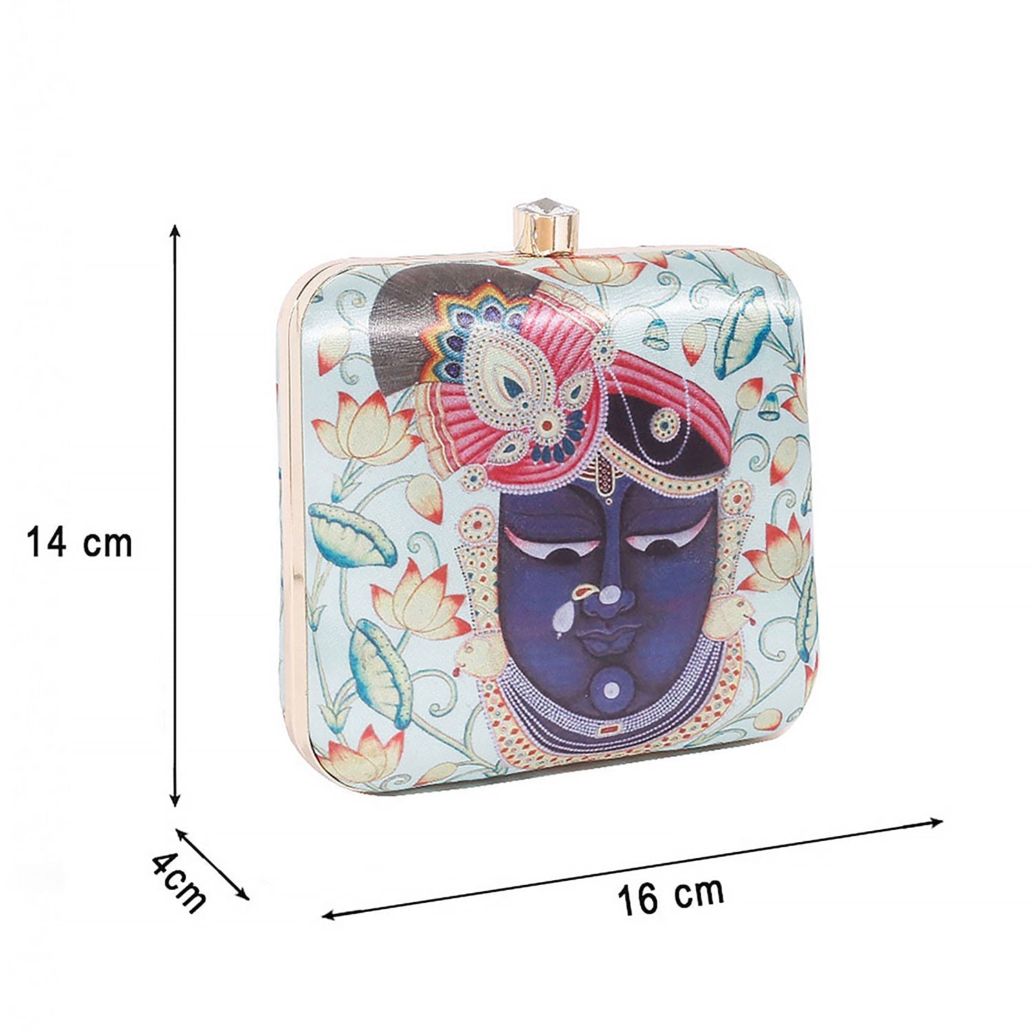 Lord And Flowery Digital Print Square Box Clutch for Women & Girls