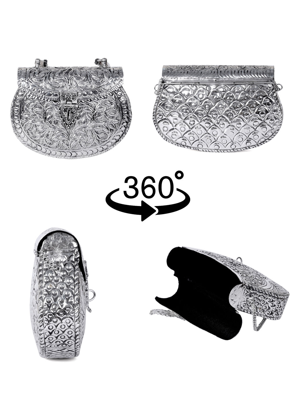 VRPS Brass Clutch | Handcrafted Ethnic Bag | SWIS-1362 | Additional Angle