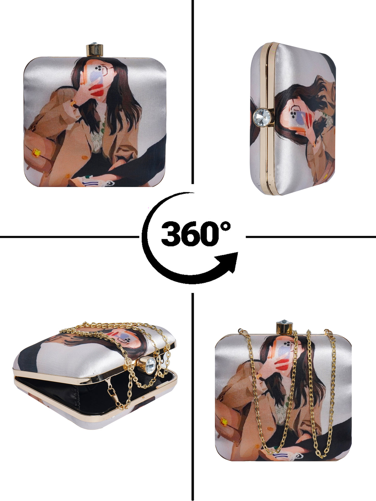 VRPS Printed Clutche | Handcrafted Ethnic Bag | SWIS-2108 | Additional Angle
