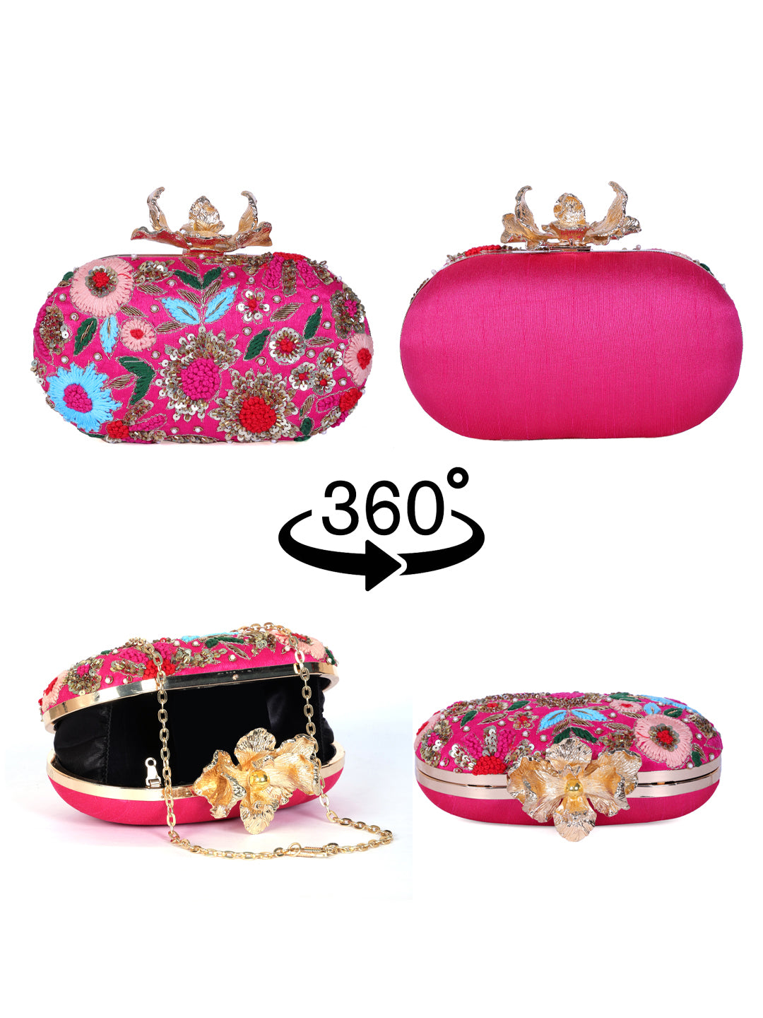 VRPS Embroidered Clutch | Handcrafted Ethnic Bag | SWIS-1345 | Additional Angle