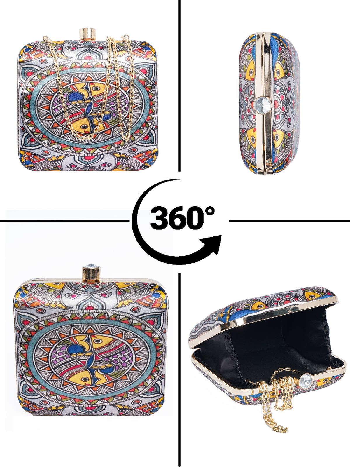 VRPS Printed Clutche | Handcrafted Ethnic Bag | SWIS-2079 | Additional Angle