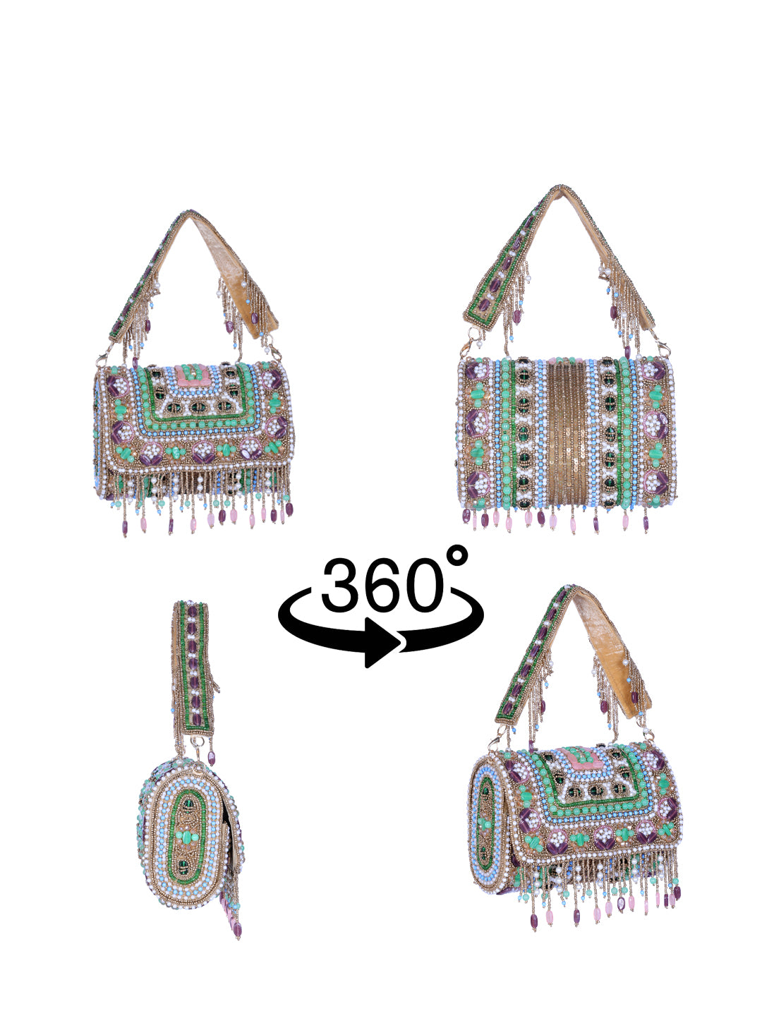 VRPS Flap Bag | Handcrafted Ethnic Bag | SWIS-1350 | Additional Angle